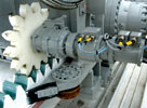 The positioning drive on a roof section